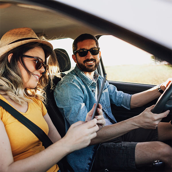 Couple in car